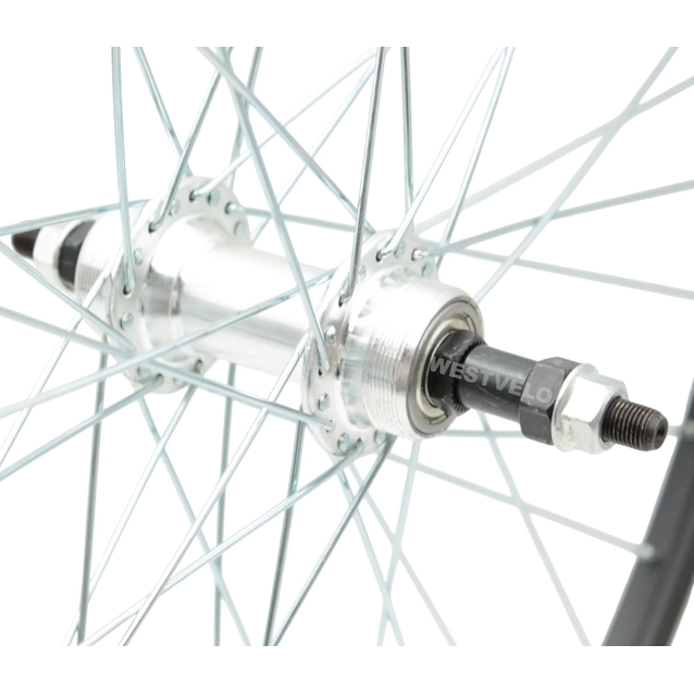 Колесо 26 зад, обід 2-ний чорний, втулка AL на промах, диск різьба (Gravity) фото westvelo.com