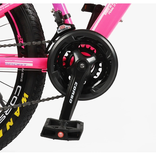 Велосипед 24 ST Corso «PATROL» PL-24319 сталь 11", (к-т SunRun) рожевий фото westvelo.com