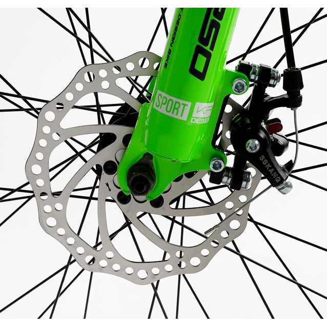 Велосипед 24 AL Corso «FENIX» FX-24882 алюміній 11", (к-т Saiguan) чорно-салатовий фото westvelo.com