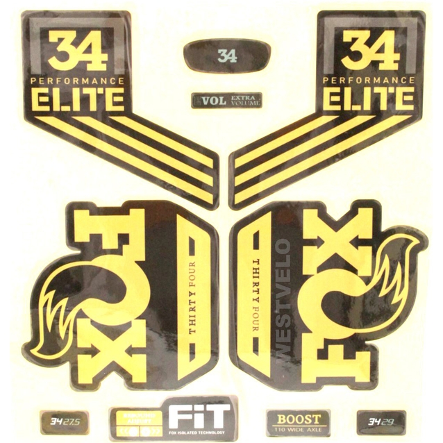 Наклейки на вилку. FOX "прінт 9" фото westvelo.com