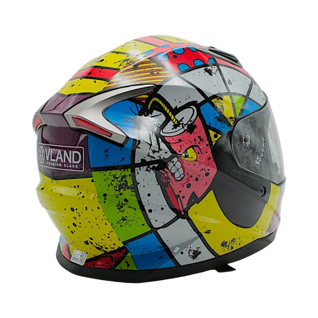 Мото шолом, закритий (L 59-60) VLAND M62 інтеграл, мультиколір фото westvelo.com