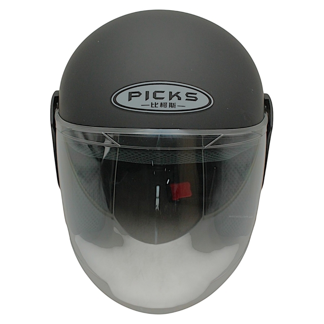 Мото шолом, відкритий (L) PICKS АТ-666 чорний матовий фото westvelo.com