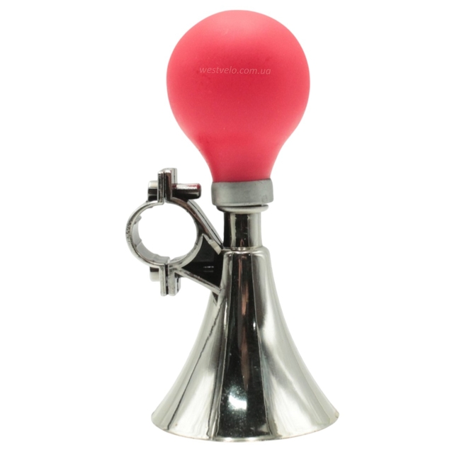Сигнал-клаксон дитячий пластик червоний-нікель фото westvelo.com