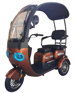 Трицикл Corso «TERRA» TR-922701, двигун 800W, акумулятор 72V/20Ah, коричневий + 1 ящик. акум, колеса 10"