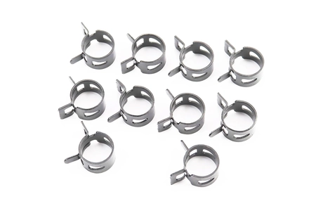 Хомут пружинний Ø16мм, чорний, (10шт)