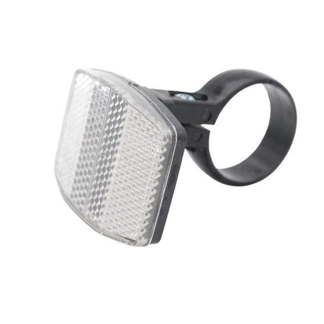 Катафот білий пластмасовий малий (кріплення: пластик. хомут Ø31.8mm) фото westvelo.com