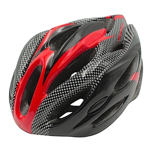 Вело шолом "TK Sport" 073 (56 см) з мигалкою, чорно-червоний