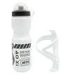 Фляга 650ml. пластмасова біла + фляготримач пластик фото westvelo.com