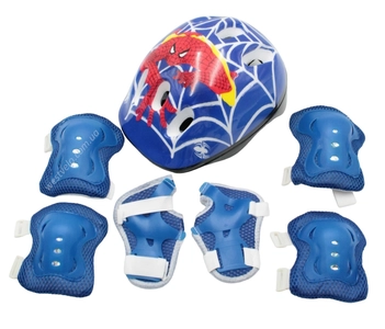Комплект дитячого захисту "TK Sport" з шоломом, 076 Spider-Boy
