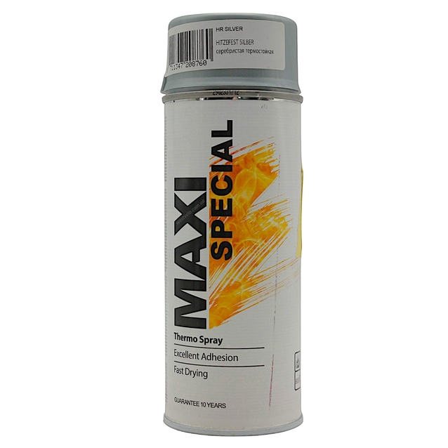 Фарба MAXI COLOR Емаль аерозольна термостійка 400мл. срібло (+800°) фото westvelo.com