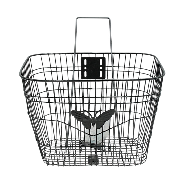 Кошик металевий "Метелик" чорний (+ к-т) фото westvelo.com