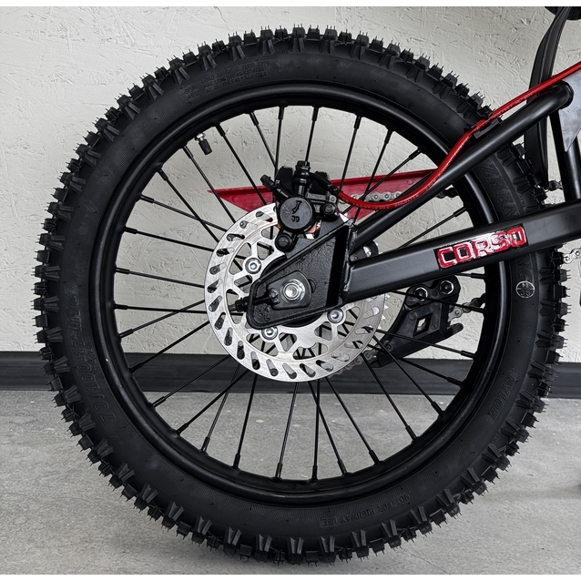 Електродіртбайк Corso «STORM» E-2500 Trail SR-74640 двигун 2500W, акумулятор 60V 27Ah літієвий, чорний, колеса 17" фото westvelo.com