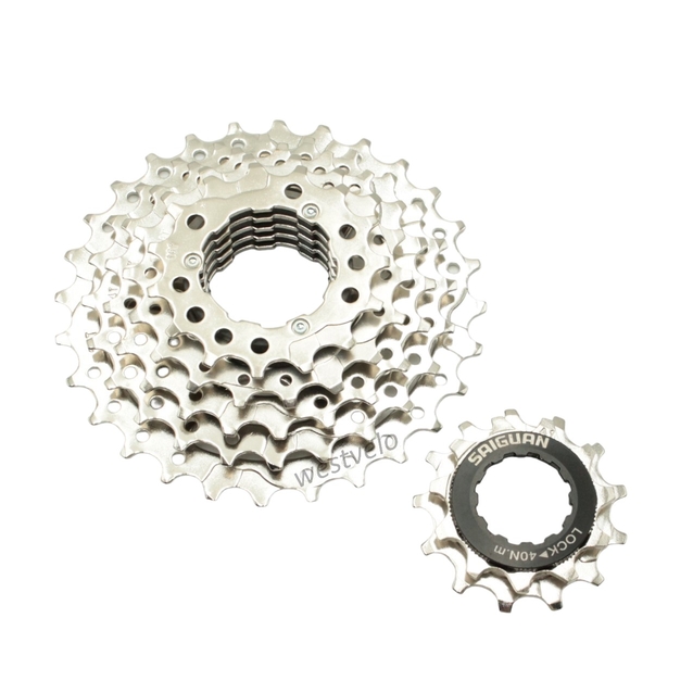 Касета 7 швидкостей SAIGUAN нікель (11-28T)(1/2"x3/32") фото westvelo.com