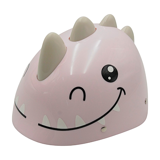 Вело шолом дитячий 586  "Динозавр" рожевий, регульований фото westvelo.com