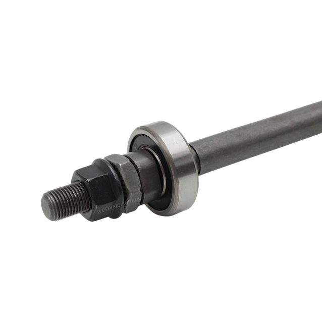 Вісь задньої втулки мтв на пром підш, вел - Ø30, вузька L-82мм(зовнішня), L-180мм фото westvelo.com