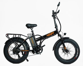 Електровелосипед 20 ST Corso «HAWY» HY-92306 сталь, двигун 500W, акум. 48V13Ah, (к-т SHIMANO) чорно-помаранчевий