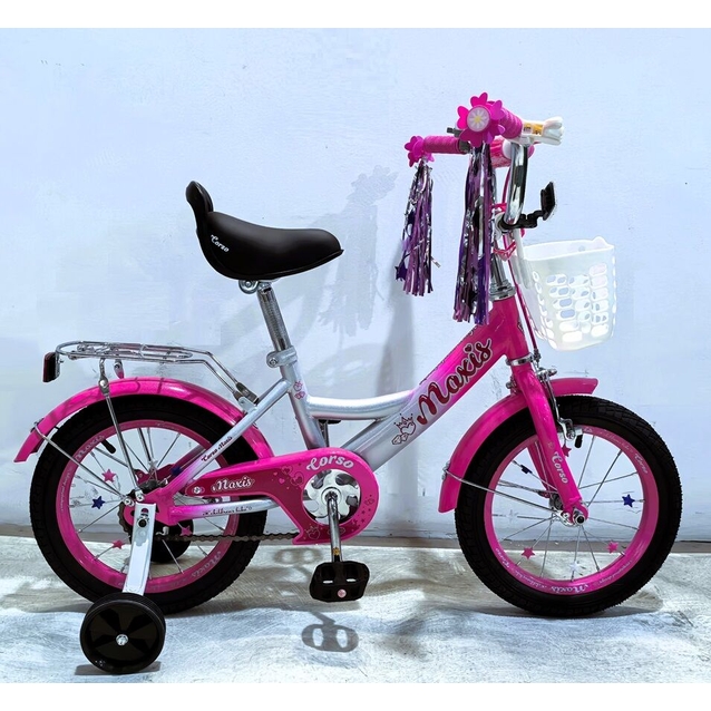 Дитячий велосипед 14 ST Corso «MAXIS» MX-60930 сіро-рожевий фото westvelo.com