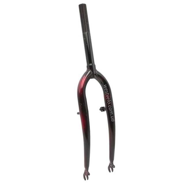 Вилка 22 сталева Ø25.4mm V-brake L-200mm р.з L-100mm чорно-червона фото westvelo.com