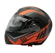 Мото шолом, трансформер (S 55-56) F2 158 Neon orange, чорний, матовий з відкидними окулярами фото westvelo.com