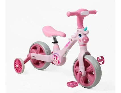 Велобіг-трансформер, 2-кол, 10 Best Trike JM-1071-9 рожевий , музика та підсвічування