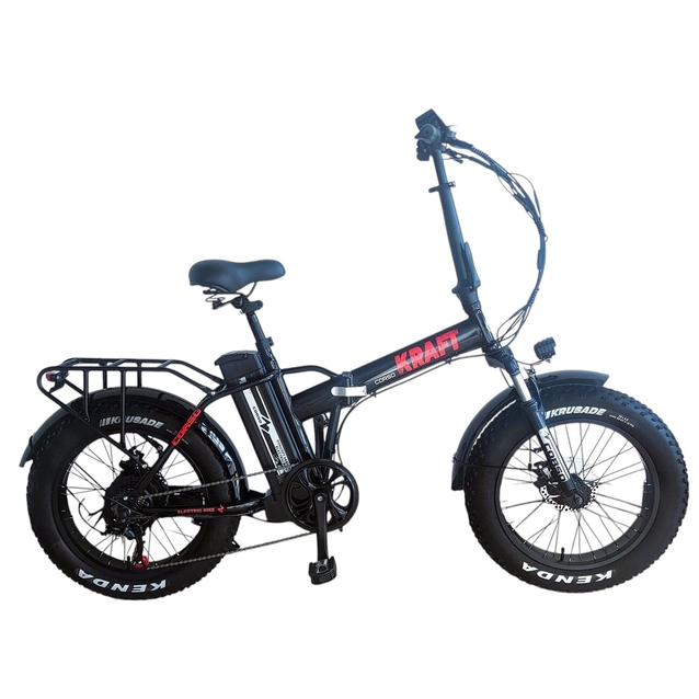Електрофетбайк 20 ST Corso «KRAFT» KR-60777 сталь, дв 500W, акум 48V13Ah, (к-т SHIMANO) чорно-червоний