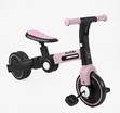 Дитячий велосипед 3-х колісний EVA (піна) Best Trike колеса 8-6, BS-11402 рожевий, нейлонова рама, рама та задні колеса -складні, підсвічування, кошик фото westvelo.com