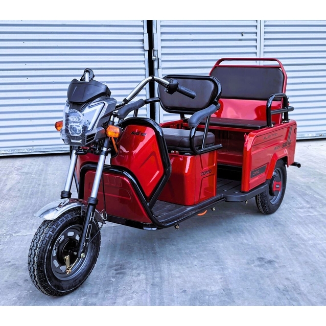Трицикл Corso «SIG 12» S-103679, двигун 1500W, акумулятор 72V 30Ah літій-залізно-фосфатний, червоний, колеса 12" фото westvelo.com
