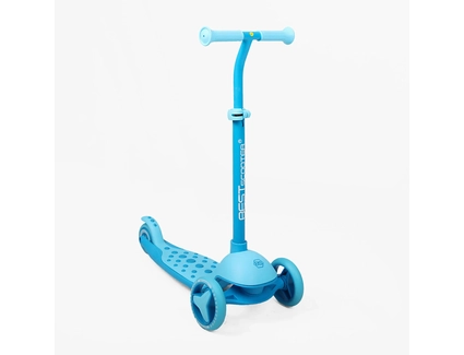 Самокат дитячий 3-х колісний, Best Scooter M-83511 блакитний, колеса PU Ø125mm/40mm зі світлом