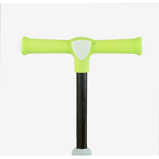 Самокат дитячий 3-х колісний, Skyper JW-28802 салатовий, зі світлом, українське озвучування, складне кермо, музика та підсвічування платформи фото westvelo.com