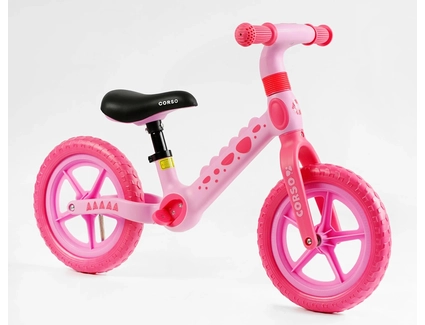 Велобіг 12 Corso, колеса - EVA (піна), нейлонова рама CS-12366 рожевий