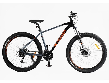 Велосипед 29 AL Corso «X-POWER» PW-93255 алюміній 19", (к-т SHIMANO) чорно-графітово-помаранчевий
