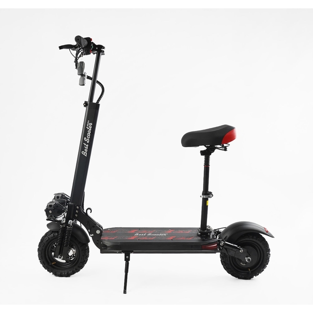Електросамокат Best Scooter BS-80632 двигун 1200W, акумулятор літієвий 48V18Ah, з сидінням, чорно-червоний фото westvelo.com
