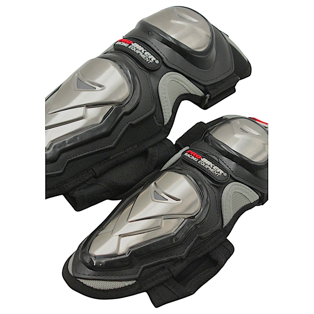 Мотозахист наколінники + налокітники "PRO BIKER" (P19) сталь, хром фото westvelo.com