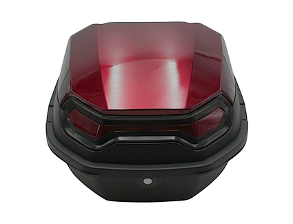 Кофр (багажник) для мотоцикла задній PRC (41×41×29) бордово-чорний