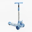 Самокат дитячий 3-х колісний Skyper KR-11/6093 синій, колеса PU Ø125mm/40mm зі світлом, музика та підсвічування платформи, кермо складне фото westvelo.com