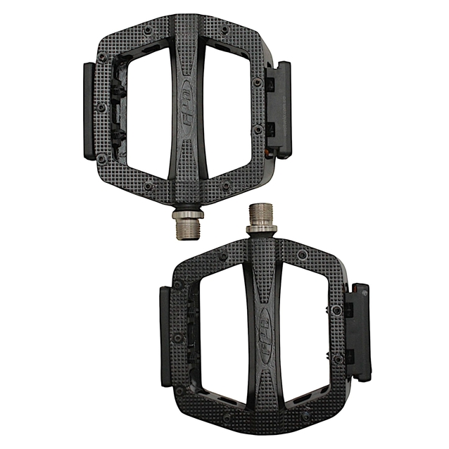 Педалі алюміній проми широкі FPD-388, чорні, з змінними шипами (Тайвань) фото westvelo.com