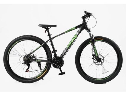 Велосипед 29 AL Corso «AMG» MG-29109 алюміній 17", (к-т SHIMANO) графітово-салатовий