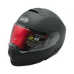 Мото шолом, трансформер (XL) DAVID D809 чорний матовий з відкидними окулярами (ABS) фото westvelo.com