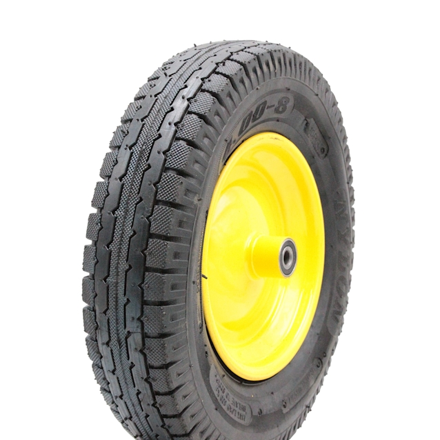 Колесо тачки "8" 4.00-8 (10PR) Ø12 без вісі. УСИЛЕНА РЕЗИНА фото westvelo.com