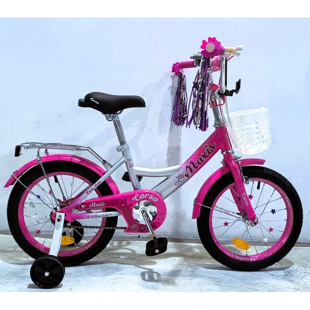 Дитячий велосипед 16 ST Corso «MAXIS» MX-93035 сіро-рожевий фото westvelo.com