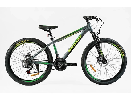 Велосипед 26 ST Corso «SKYWALKER» SW-26799 сталь 15", (к-т SunRun) сіро-жовтий