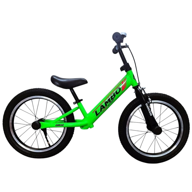 Велобіг 16 Corso надувні колеса, сталева рама «LAMBO» LB-16599 салатовий фото westvelo.com