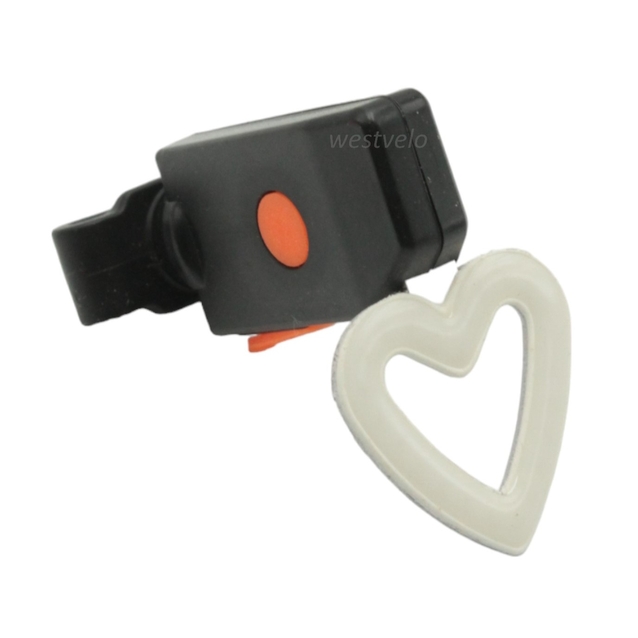 Мигалка usb зад. №902 "Серце" LED, червона фото westvelo.com