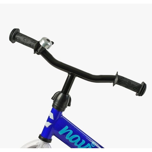 Велобіг 12 Corso надувні колеса, сталева рама «NAVI» NV-12645 синій, підніжка, підставка для ніг, дзвіночок фото westvelo.com