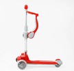 Самокат 5в1 Skyper J-08328, колеса PU 125х40мм зі світлом, укр.озвучування та підсвічування платформи, сіро-червоний фото westvelo.com