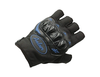 Рукавиці (тактичні) Anlaer, чорно-сині (з відкритими пальцями)