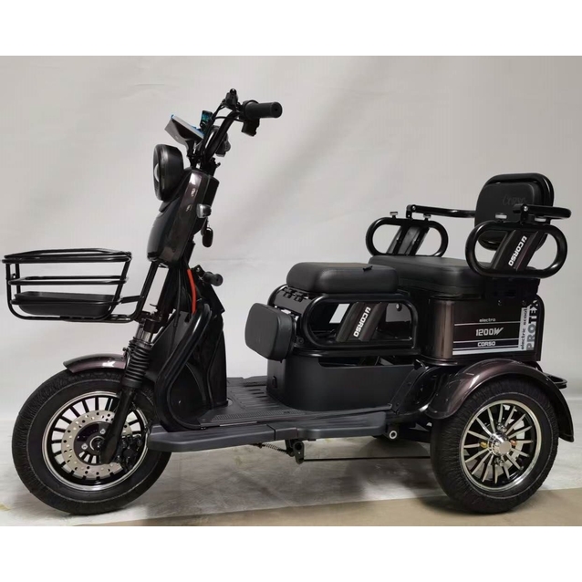 Трицикл Corso «PROTEX» PRX-966041, двигун 1200W, акумулятор 72V 23Ah графеновий, фіолетовий + 1 ящик. акум, колеса 10" фото westvelo.com