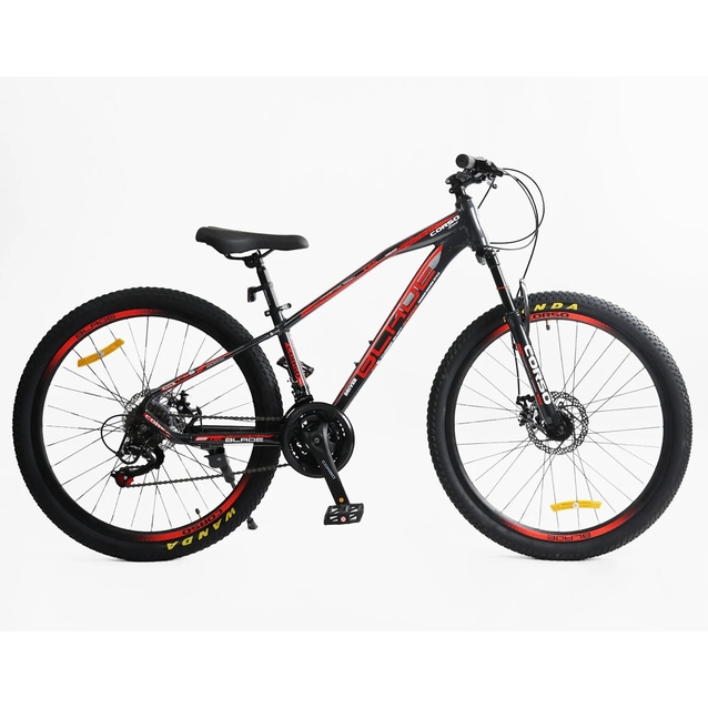 Велосипед 26 AL Corso «BLADE» BD-26188 алюміній 13", (к-т SHIMANO) чорно-червоний фото westvelo.com