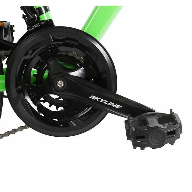 Велосипед 24 AL Corso «SKYLINE» SL-30501 алюміній 11", (к-т SHIMANO) чорно-салатовий фото westvelo.com