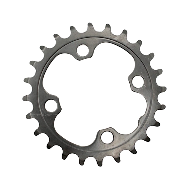 Зірка шатунів передня накладна сталева чорна на 24Т (CXC2E-24) фото westvelo.com